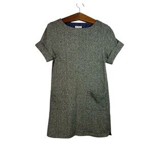 A. Cheng Women’s Green Knit Roll  Sleeve Minimalist Short Dress Size S/M Boho